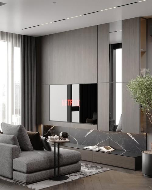 Тёмные тона в интерьере. 03