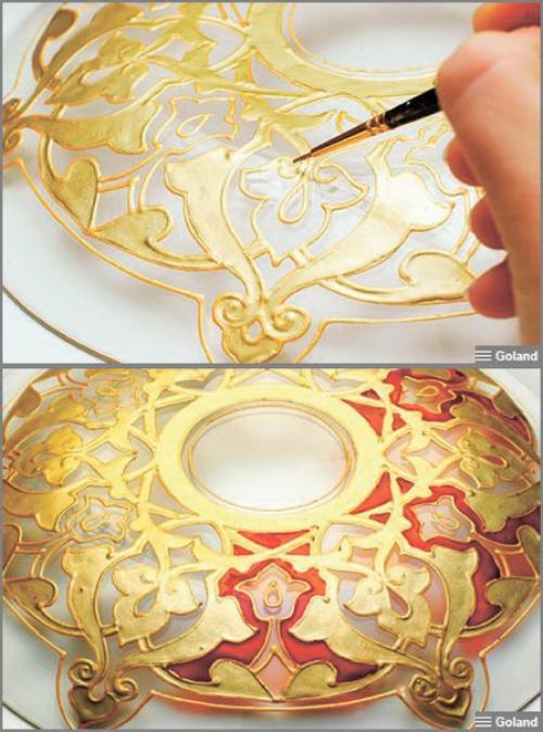 Роспись тарелки в восточном стиле. 05