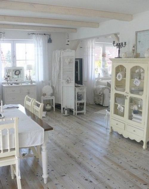 Серый ламинат и паркет в интерьере. 01