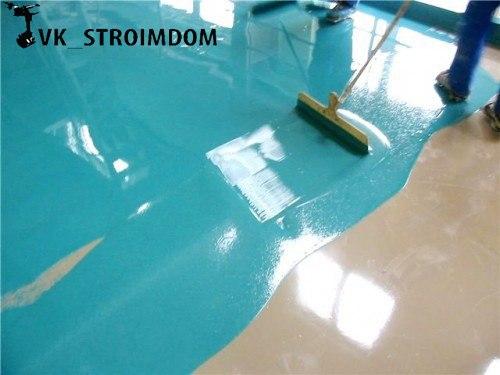 Наливной пол для ванной комнаты. 01