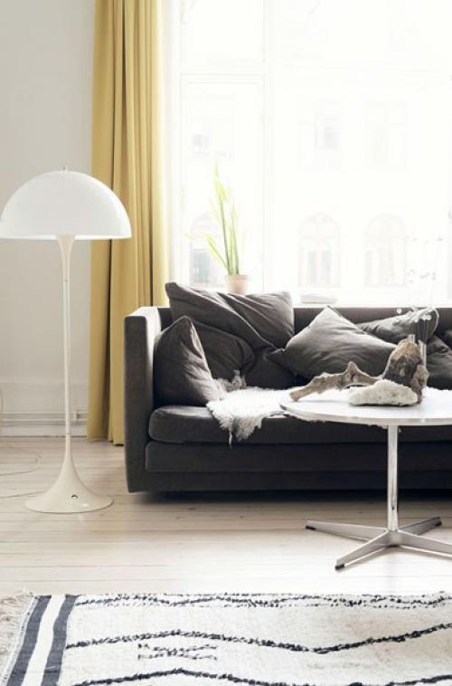 Скандинавский интерьер.   Светлая, просторная квартира в Копенгагене. 03