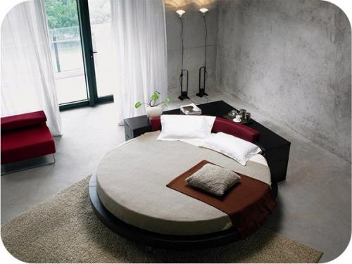 Круглая кровать в интерьере: все за и против. 07