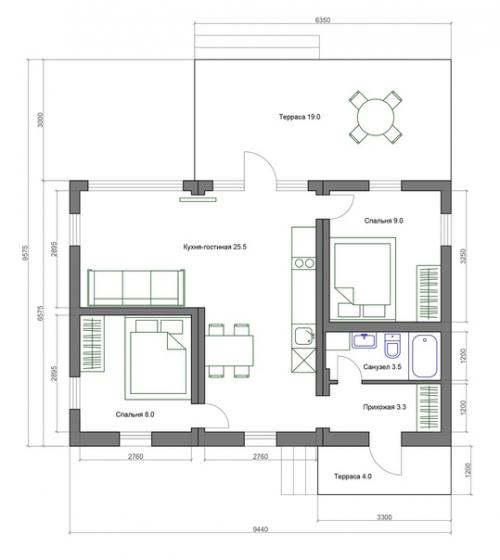 Интерьеры домиков из предыдущей публикации. 09