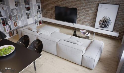 Современный дизайн квартиры 88, 9 кв. 01