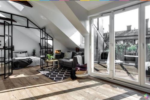 Стеклянная перегородка в светлой квартире. 02 Стеклянная перегородка в светлой квартире. 02