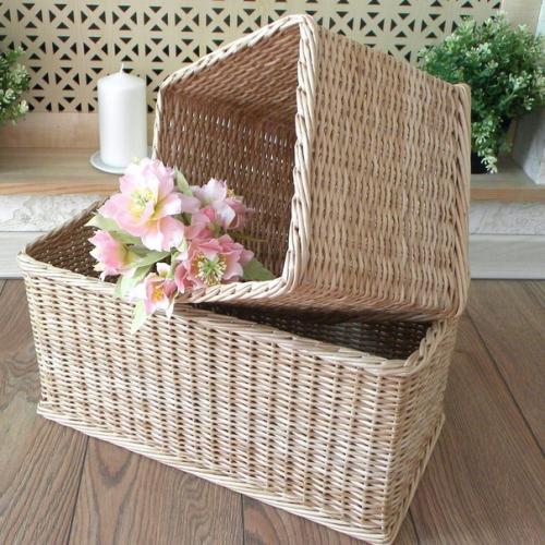 Корзинки из газетных трубочек.