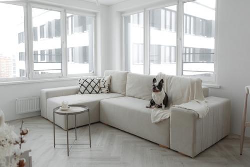 Скандинавский интерьер кухни - гостиной в Новосибирске. 04