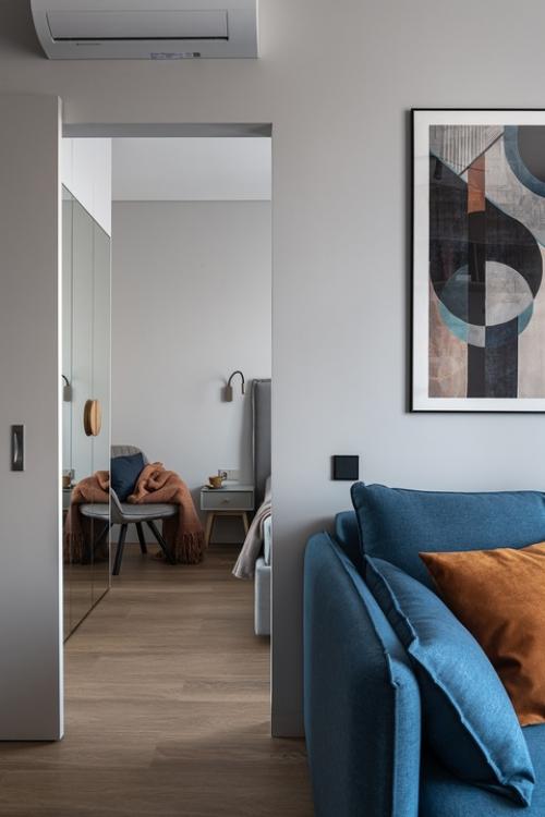 Интерьер однокомнатной квартиры 31, 3 м 2 в ЖК Level нагатинская в Москве. 08