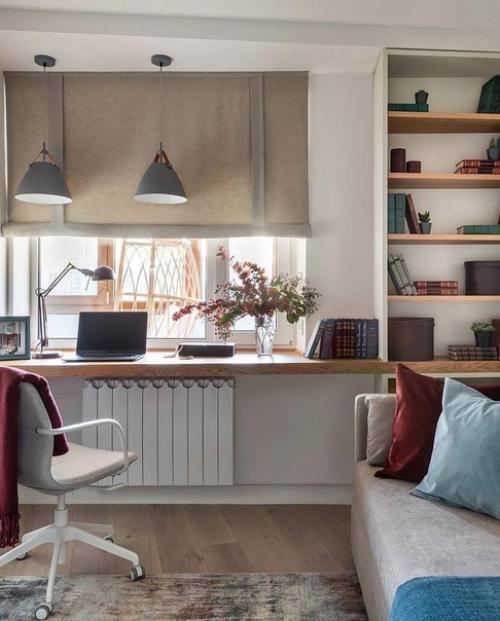 Дизайн двухкомнатной квартиры в скандинавском стиле, но со своей индивидуальностью. 06