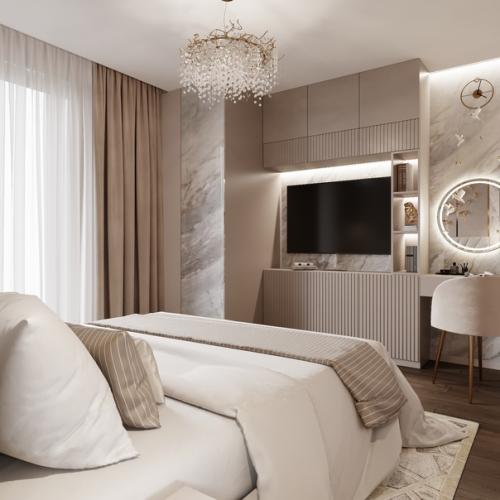 Интерьер спальни в Новосибирске от дизайнера анюхиной Анастасии. 03