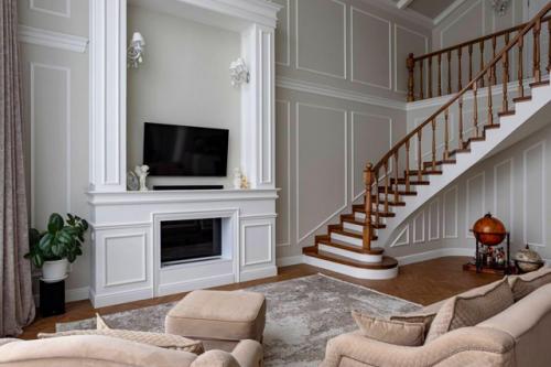 Этот загородный дом - идеальное воплощение классического стиля с современным размахом. 09