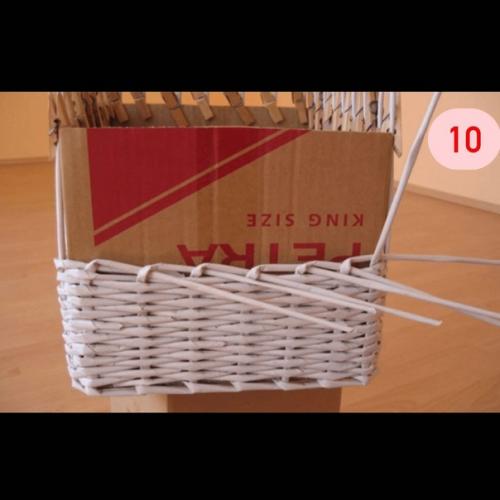 Корзинки из газетных трубочек. 06