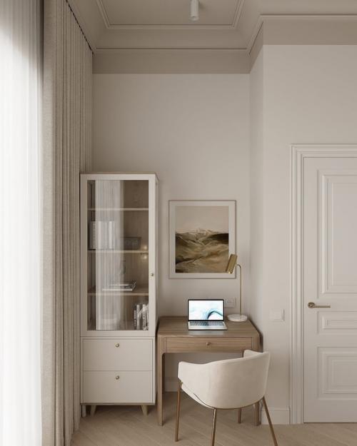 Спокойный интерьер квартиры для девушки. 05