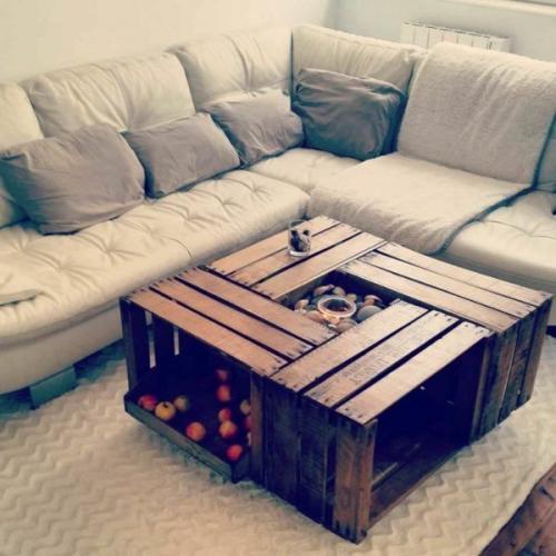 Журнальные столики из деревянных ящиков. 05