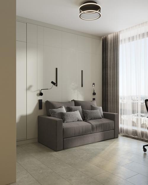 Проект однокомнатной квартиры 38 м 2 в ЖК Светлана парк в Санкт-петербурге. 04