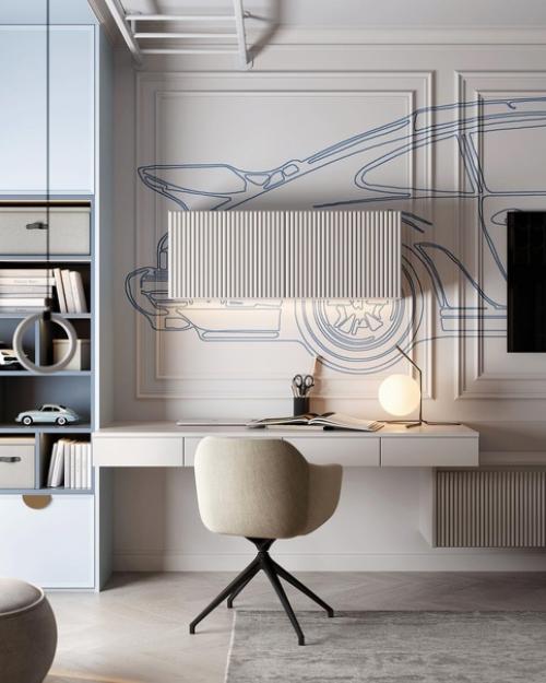 Стильный интерьер детской комнаты. 02