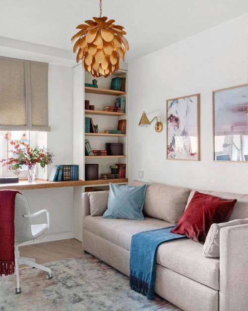 Дизайн двухкомнатной квартиры в скандинавском стиле, но со своей индивидуальностью. 04