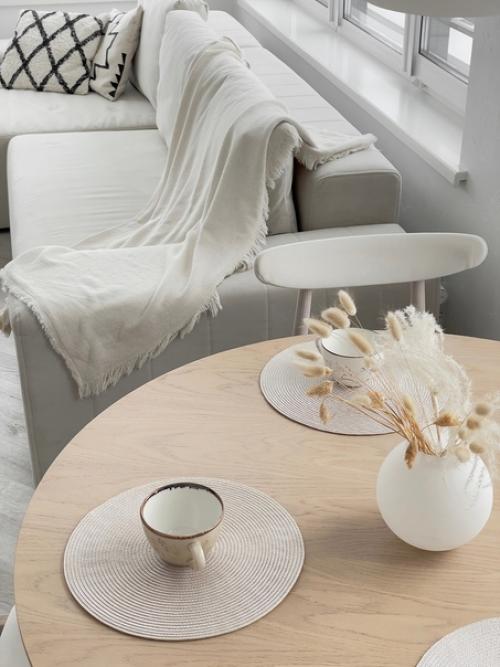 Скандинавский интерьер кухни - гостиной в Новосибирске. 05