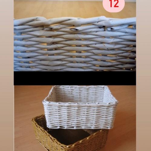 Корзинки из газетных трубочек. 08