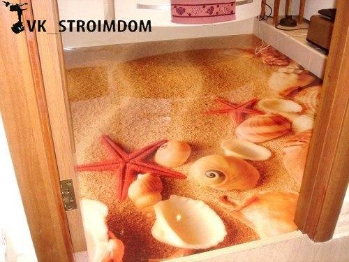 Наливной пол для ванной комнаты. 04