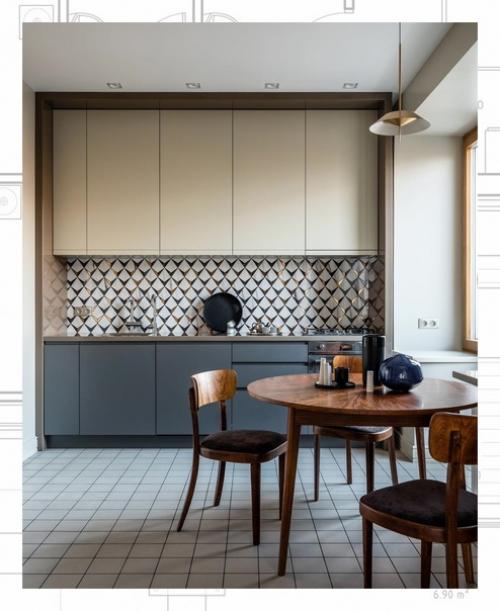 Трехкомнатная квартира в стиле 1980-х годов. 01