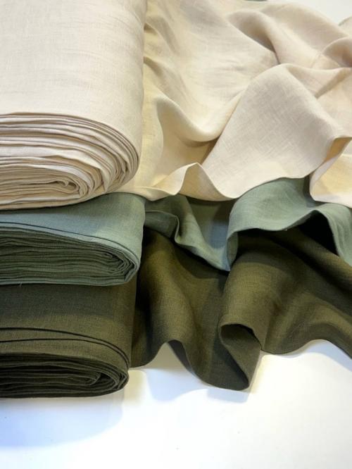 Потрясающее сочетание льнов: Болотный, шалфейные леденцы и Айвори.