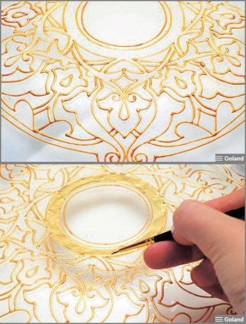 Роспись тарелки в восточном стиле. 04