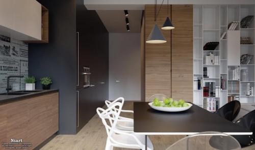 Современный дизайн квартиры 88, 9 кв. 02