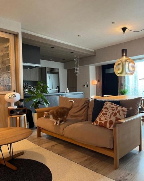 Сочетание скандинавского и японского стиля в интерьере дома в Японии. 01