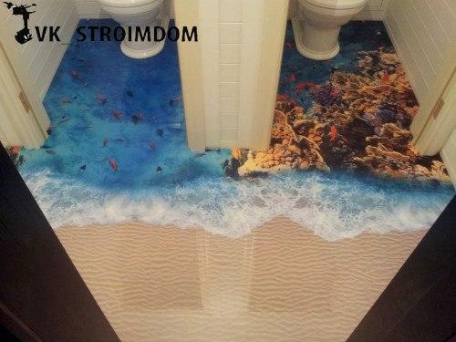 Наливной пол для ванной комнаты. 05