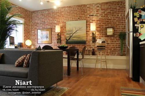 Кирпич в интерьере - идеи дизайна стен. 08