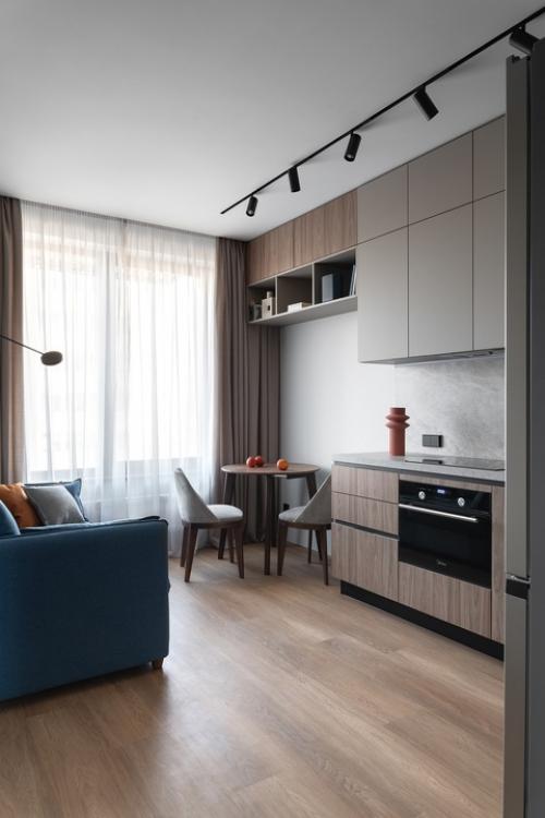 Интерьер однокомнатной квартиры 31, 3 м 2 в ЖК Level нагатинская в Москве. 03