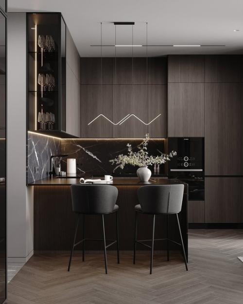 Тёмные тона в интерьере. 01