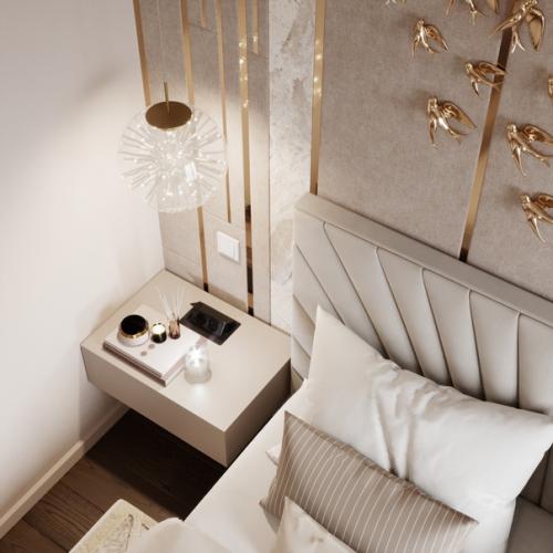 Интерьер спальни в Новосибирске от дизайнера анюхиной Анастасии. 01