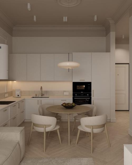 Спокойный интерьер квартиры для девушки. 02