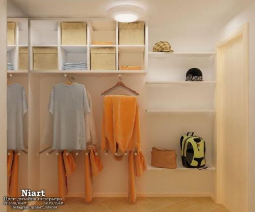 Двухкомнатная Хрущевка с маленькой кухней и коридором. 03