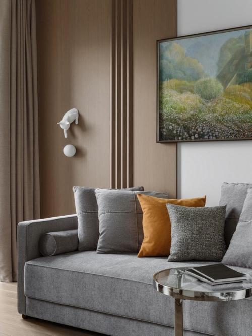 Светлый интерьер для учёбы, отдыха и гостей. 07