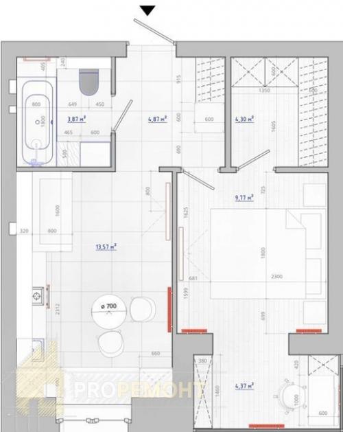 Квартира с современным дизайнерским ремонтом, с использованием натурального дерева в интерьере. 09