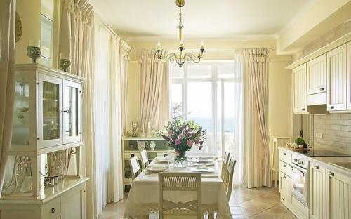 Кухня - столовая.  Столовая, совмещенная с кухней - распространенный дизайнерский ход. 04