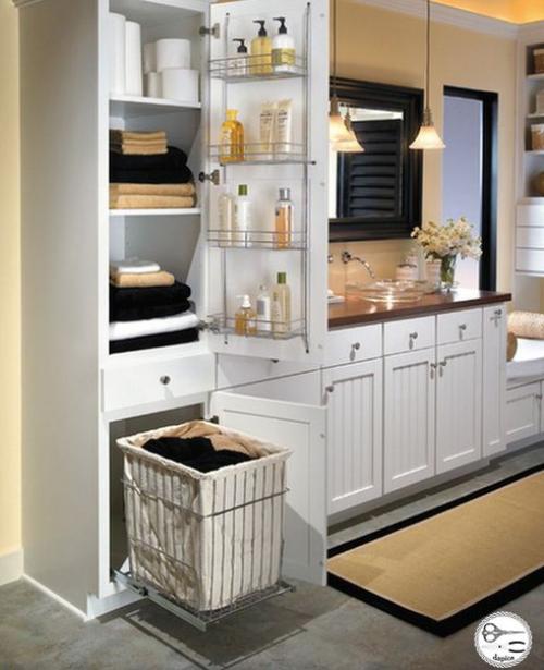 Интересные системы хранения в ванной комнате? 02