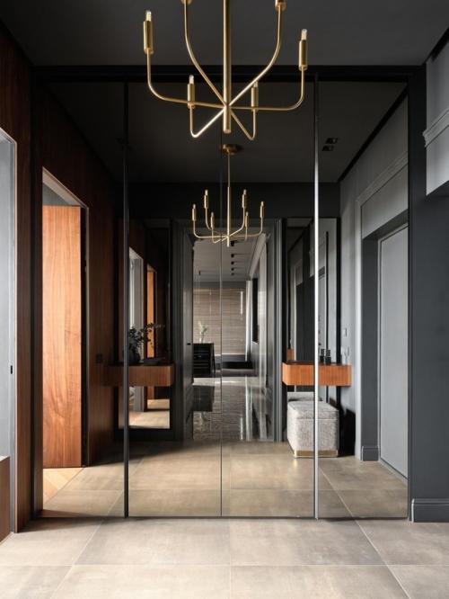 Реализованный интерьер черной квартиры, площадью 77 кв. 06