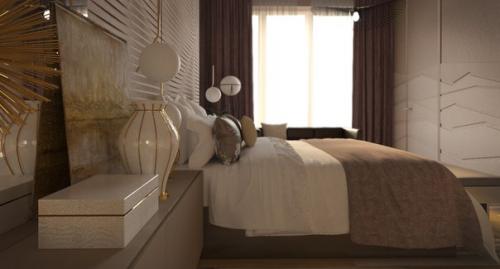 Дизайн интерьера.  Спальня. 01