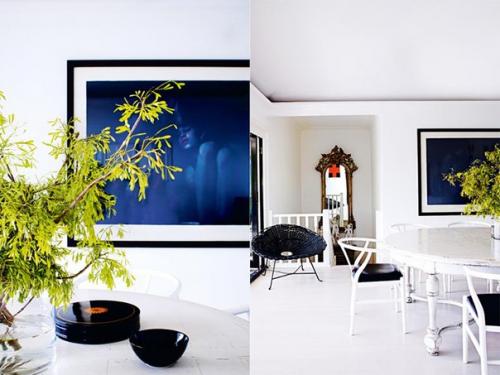 Этим интерьером можно любоваться бесконечно: высокие потолки, большие окна, винтажная мебель и, конечно же, искусство. 02