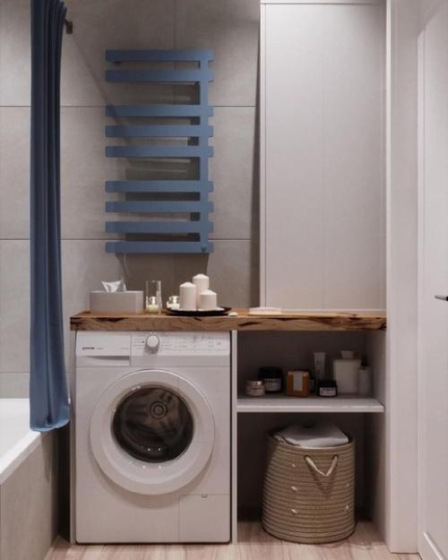 Дизайн - проект ванной комнаты в сером цвете. 03