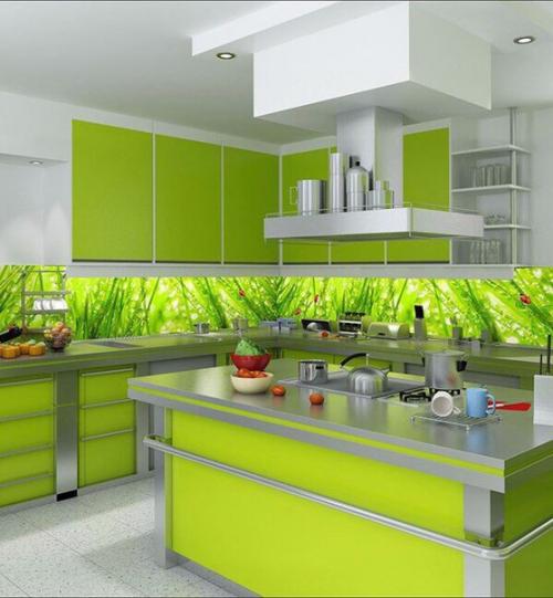 Фартук для кухни из стекла. 02