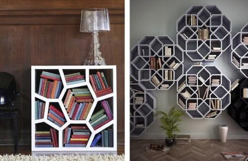 Домашняя библиотека в современном интерьере. 05