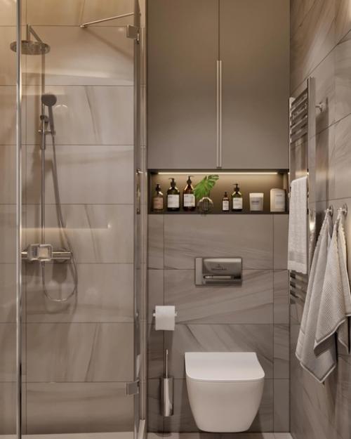 Интерьер ванной комнаты. 01