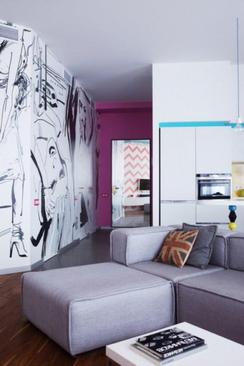 Яркая квартира для молодой девушки. 05