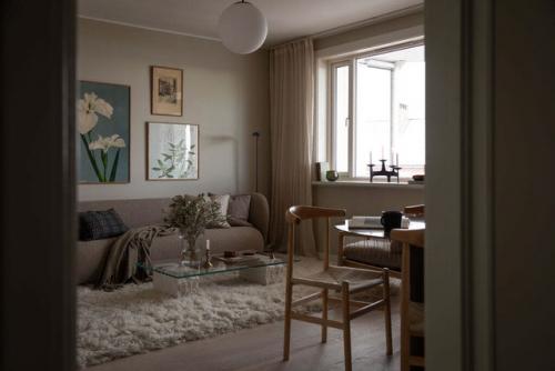 Прекрасная гостиная в норвежском интерьере. 02