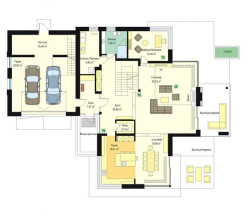 Проект дорогого коттеджа. 02